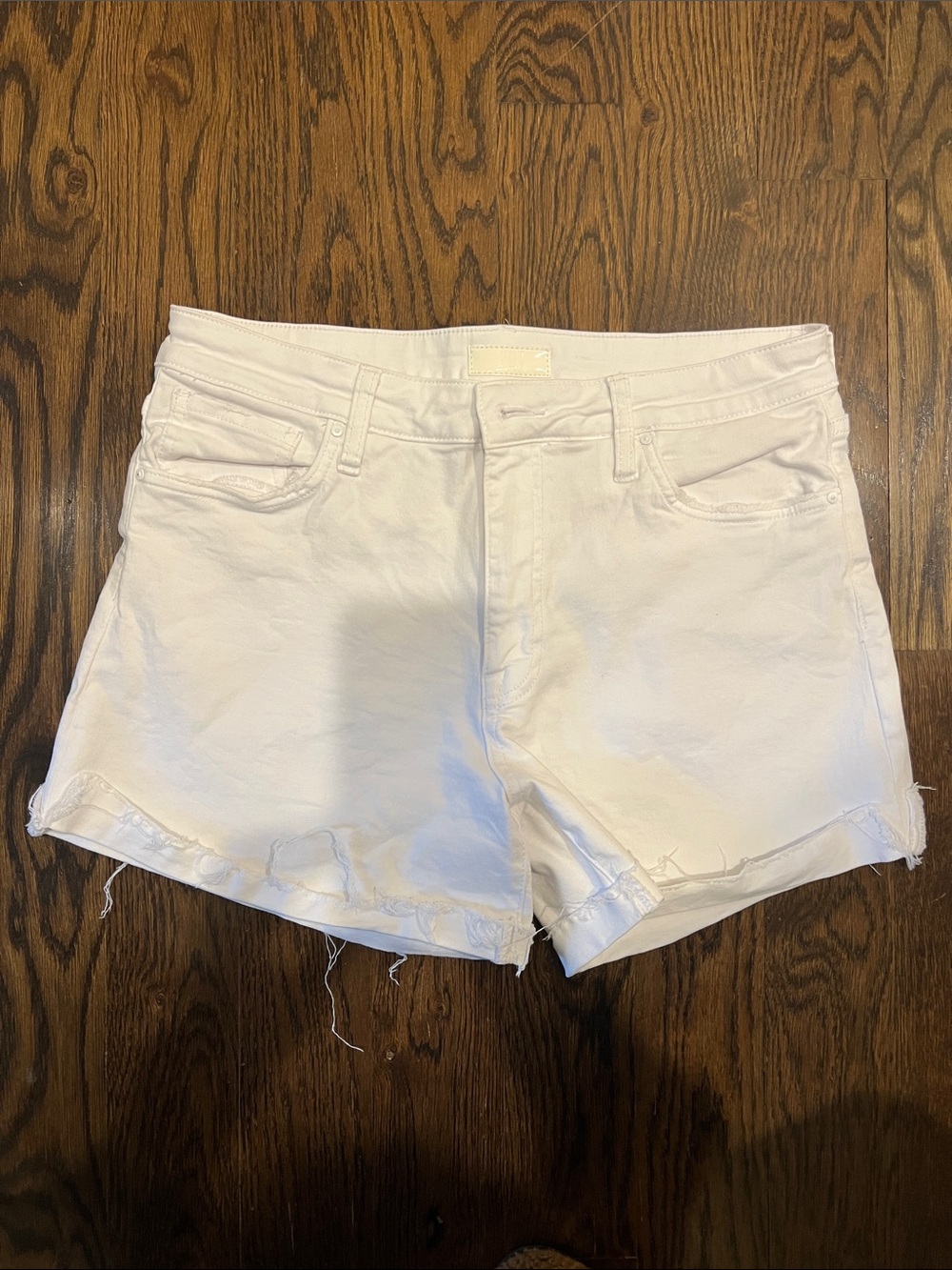 Kut from the Kloth White Denim Cutoff Shorts